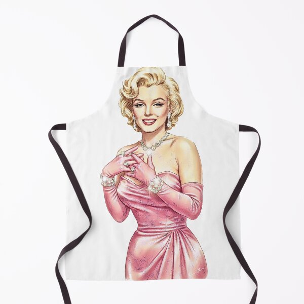 Item preview, Marilyn Monroe Vintage Hollywood Glamour in Pink Gown Illustration designed and sold by Hen-C-Art.