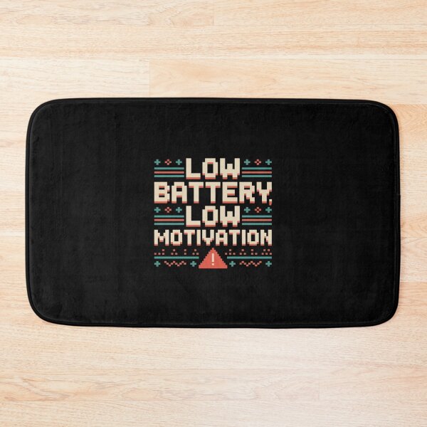 Item preview, Low Battery Low Motivation Pixel Funny Gamer & Coder designed and sold by HORIZBoutique.