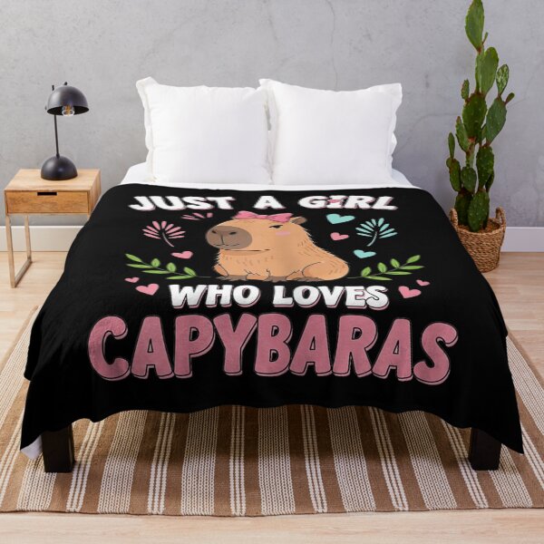 Item preview, Just a Girl who Loves Capybaras Cute Capybara Lover Art for Men Women Kids , Capybara Gift Lover  designed and sold by DZIRI NAJAT.