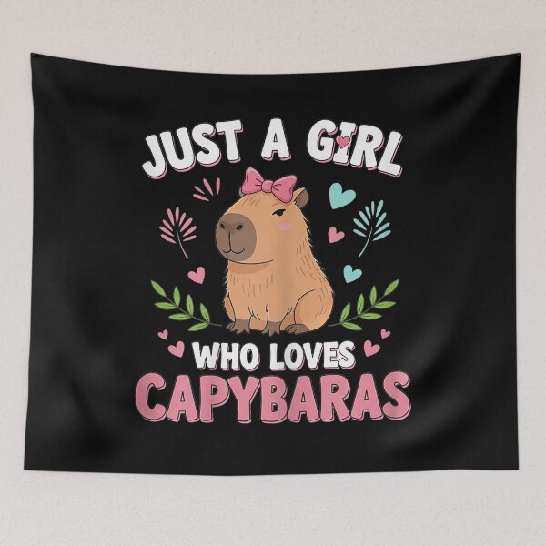 Item preview, Just a Girl who Loves Capybaras Cute Capybara Lover Art for Men Women Kids , Capybara Gift Lover  designed and sold by DZIRI NAJAT.