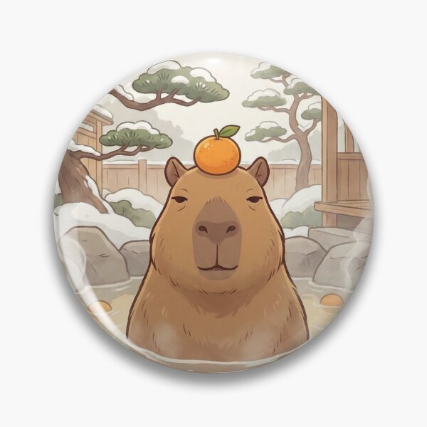 Item preview, Funny Capybara Onsen One Line Art - "Okay I Pull Up" Minimalist Aesthetic designed and sold by NonditStudio.