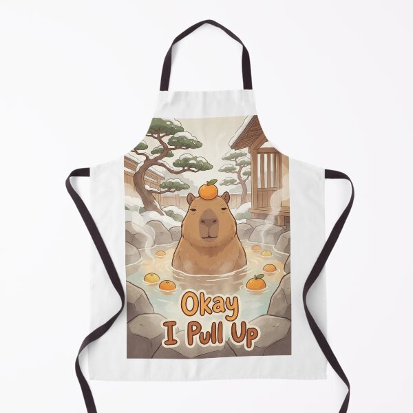 Item preview, Funny Capybara Onsen One Line Art - "Okay I Pull Up" Minimalist Aesthetic designed and sold by NonditStudio.