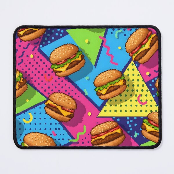 Item preview, Pixel Art Retro Burger Junk Food Pattern designed and sold by Brendan Arthur Ring.