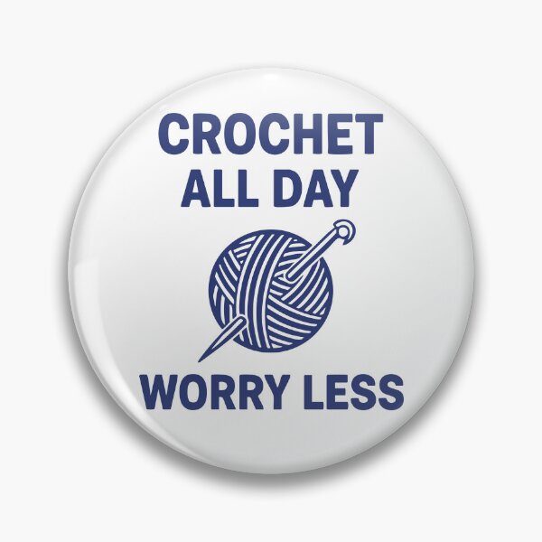 Item preview, Yarn Lovers Crochet All Day Worry Less Funny designed and sold by LuminOrb.