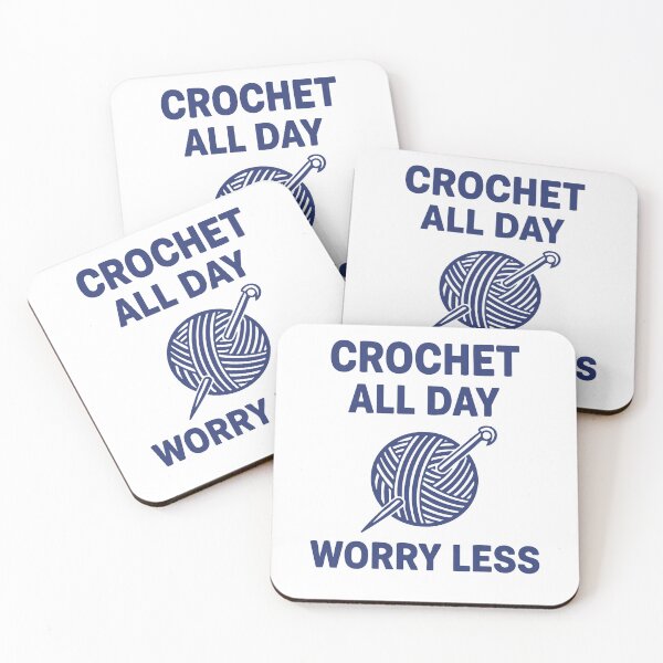 Item preview, Yarn Lovers Crochet All Day Worry Less Funny designed and sold by LuminOrb.
