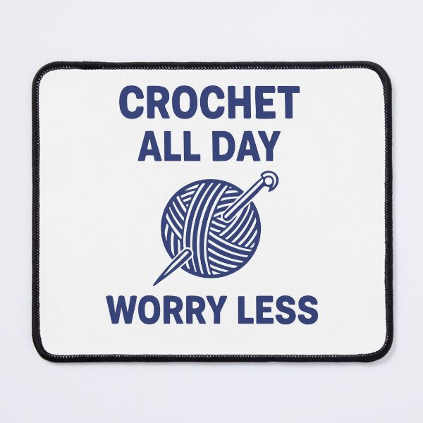 Item preview, Yarn Lovers Crochet All Day Worry Less Funny designed and sold by LuminOrb.