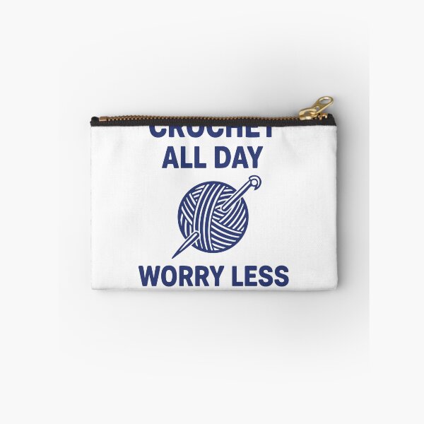 Item preview, Yarn Lovers Crochet All Day Worry Less Funny designed and sold by LuminOrb.