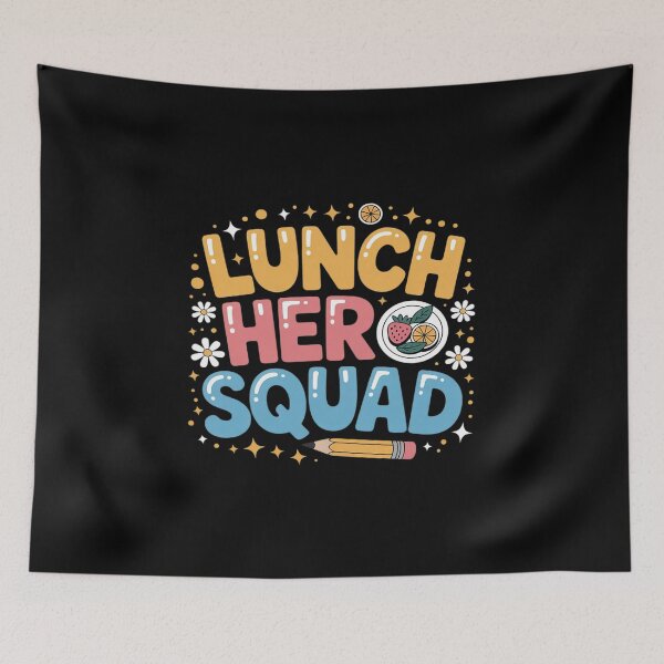 Artikelvorschau, Lunch Lady Squad Lunch Hero Squad Preppy Zurück zur Schule entworfen und verkauft von FluoroWave.