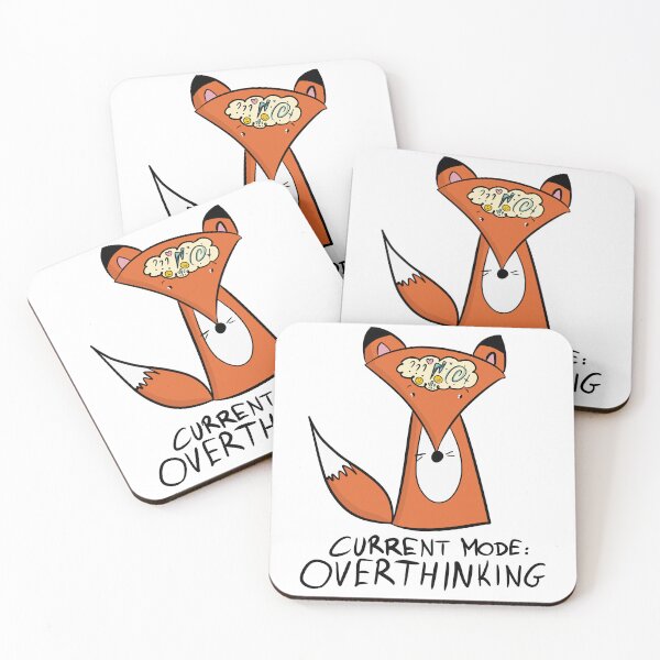 Item preview, Current Mode: Overthinking Fox - Cute Anxiety Art designed and sold by DesignFreakArt.