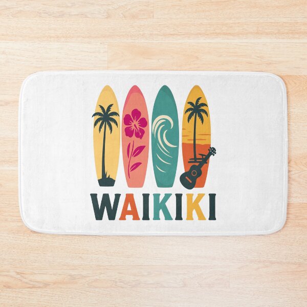 Item preview, Waikiki Souvenir Men Beach Surfing Hawaii Waikiki designed and sold by DSWShirts.