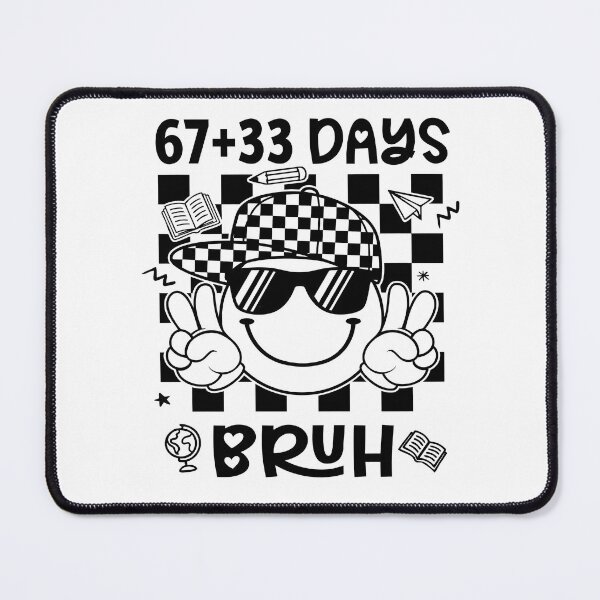 Item preview, 67+33 Days of School Bruh: Retro Smiley Face designed and sold by JacobKotai.
