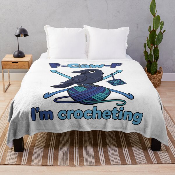 Item preview, F Caw F Im Crocheting Funny Crochet Lover Crochet designed and sold by LuminOrb.