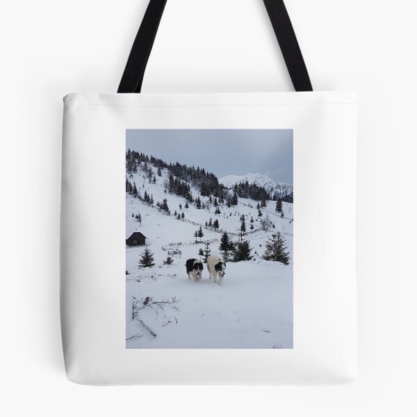 Item preview, Winter Mountain Landscape with Shepherd Dogs in Snow designed and sold by MihaliART.