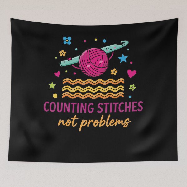 Item preview, Funny Crochet Counting Stitches Not Problems Yarn designed and sold by LuminOrb.