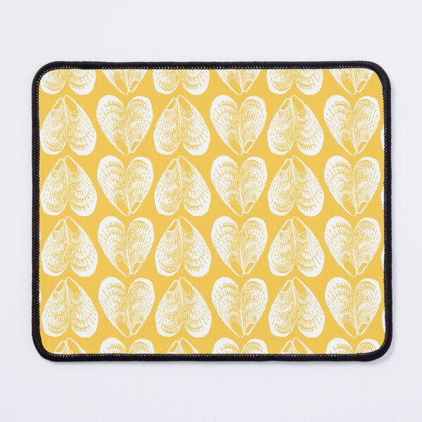 Item preview, Bright and Bold Mussel shell hearts sunshine yellow designed and sold by LisaLeQuelenec.