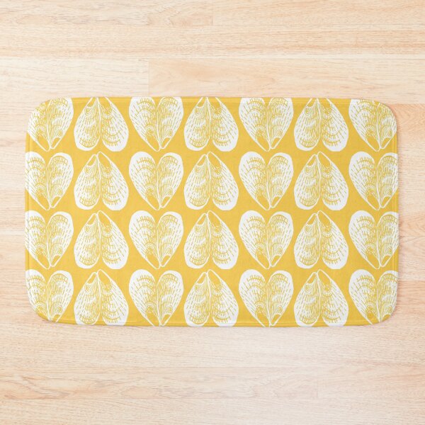 Item preview, Bright and Bold Mussel shell hearts sunshine yellow designed and sold by LisaLeQuelenec.