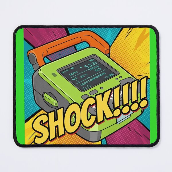 Item preview, Comic Style AED Shock Medical Illustration designed and sold by YoYoYammY.