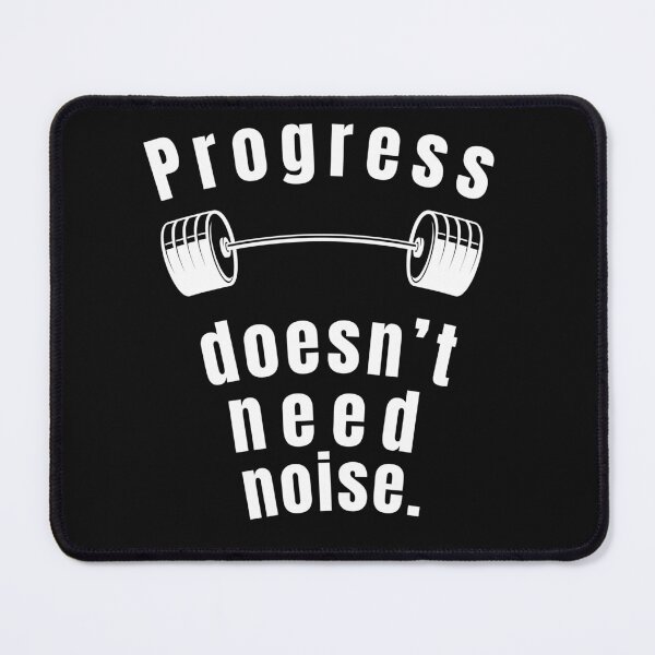 Item preview, Progress doesn’t need noise. Gym Fitness Motivation Quote designed and sold by TeeArtWorld.