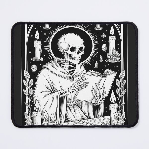 Item preview, The Reader Tarot Card Skeleton Bookish Halloween Spooky designed and sold by Dolostope.