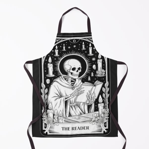 Item preview, The Reader Tarot Card Skeleton Bookish Halloween Spooky designed and sold by Dolostope.