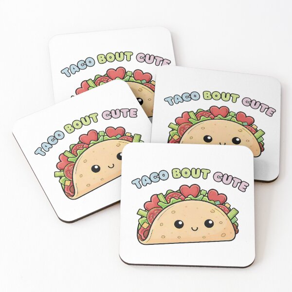 Item preview, Taco Bout Cute - Juego de palabras con tacos y corazones kawaii designed and sold by velveteclipseco.