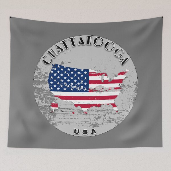 Item preview, Chattanooga United States of America | Worn Flag Travel Badge designed and sold by World Designs.