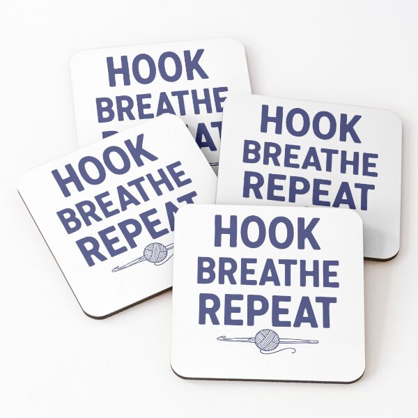 Item preview, Crochet Lover Hook Breathe Repeat Funny Crocheting designed and sold by LuminOrb.