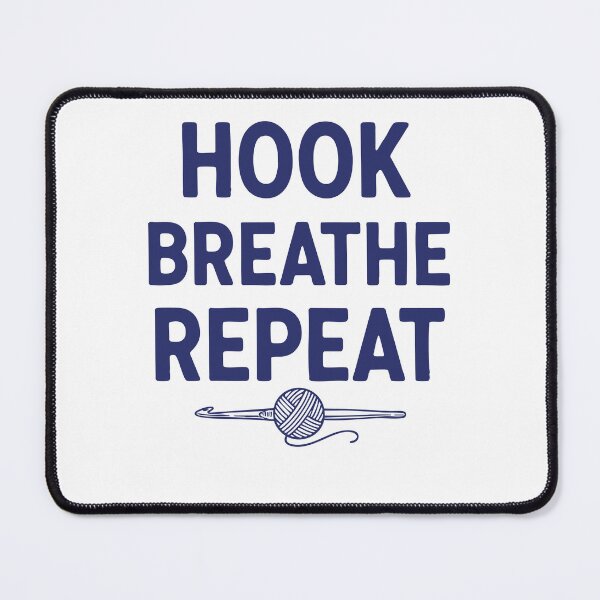 Item preview, Crochet Lover Hook Breathe Repeat Funny Crocheting designed and sold by LuminOrb.