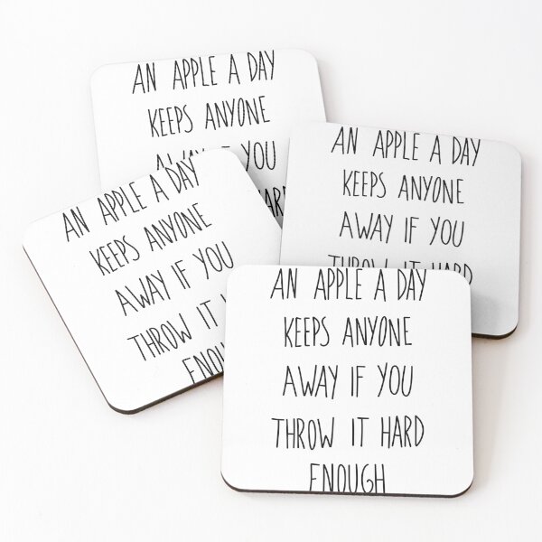 Item preview, An apple a day keeps anyone away if you throw hard enough - funny original quote designed and sold by BVL .