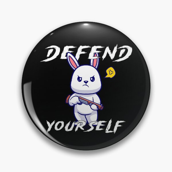 Item preview, Defend Yourself - Cute Bunny designed and sold by R-A Designs.
