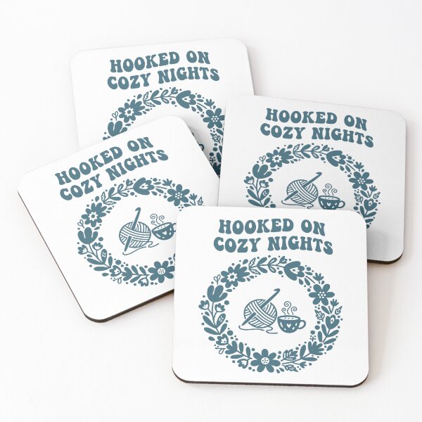 Item preview, Hooked On Cozy Nights Crochet Lover Funny designed and sold by LuminOrb.