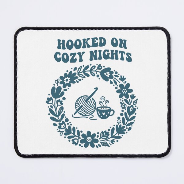 Item preview, Hooked On Cozy Nights Crochet Lover Funny designed and sold by LuminOrb.