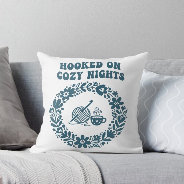 Item preview, Hooked On Cozy Nights Crochet Lover Funny designed and sold by LuminOrb.
