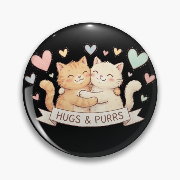 Item preview, Hugs and Purrs – Cute Cat Couple Embracing | Perfect Valentine’s Day Gift designed and sold by cr6zym1nd.