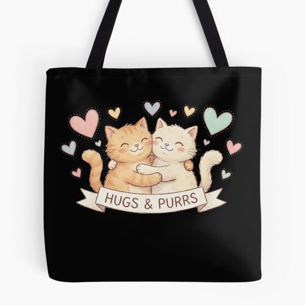 Item preview, Hugs and Purrs – Cute Cat Couple Embracing | Perfect Valentine’s Day Gift designed and sold by cr6zym1nd.