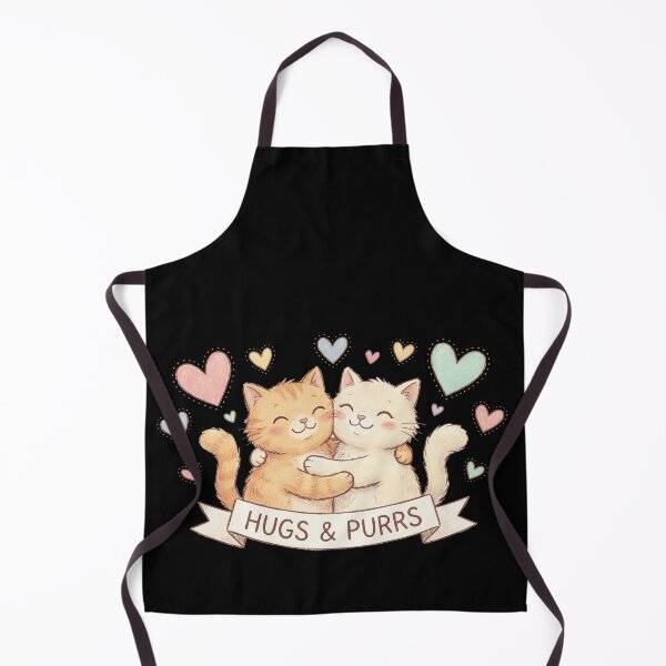 Item preview, Hugs and Purrs – Cute Cat Couple Embracing | Perfect Valentine’s Day Gift designed and sold by cr6zym1nd.