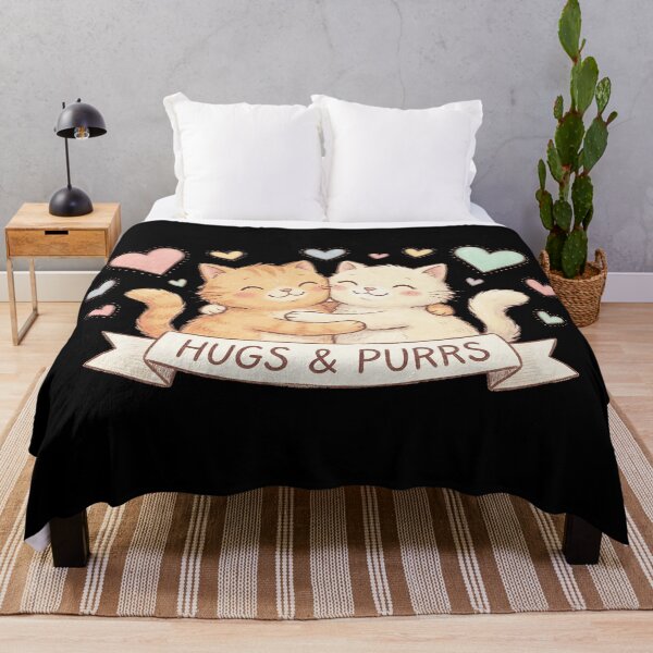 Item preview, Hugs and Purrs – Cute Cat Couple Embracing | Perfect Valentine’s Day Gift designed and sold by cr6zym1nd.