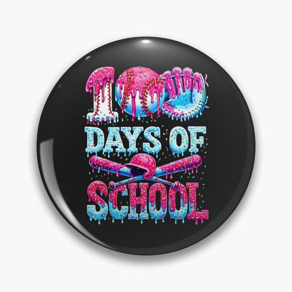 Item preview, 100 Days of School Baseball Ice Cream Drip Gift for Boys Kid  designed and sold by ArleneRowe.