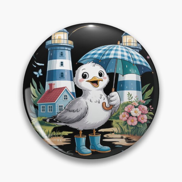 Item preview, Maritime Seagulls Seagull Boys Lighthouse designed and sold by FluoroWave.