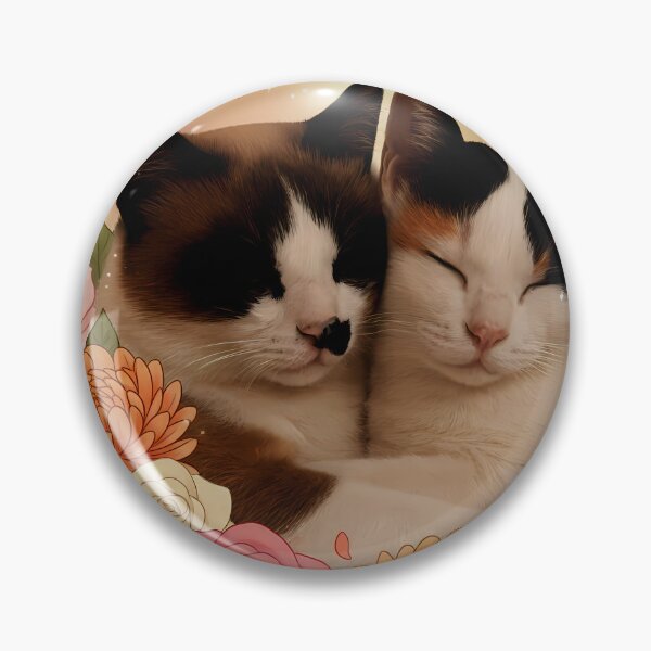 Item preview, Petal Dreams & Purring Hearts – Floral Cat Companions designed and sold by meesub.