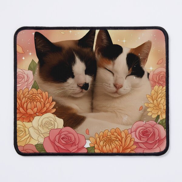 Item preview, Petal Dreams & Purring Hearts – Floral Cat Companions designed and sold by meesub.