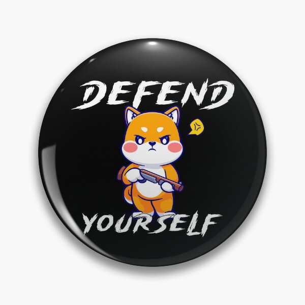 Item preview, Defend Yourself – Soft Look, Hard Boundary - Shiba designed and sold by R-A Designs.