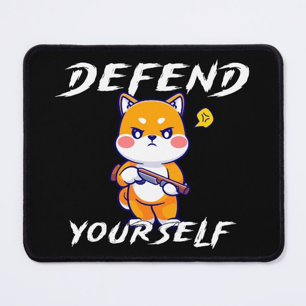 Item preview, Defend Yourself – Soft Look, Hard Boundary - Shiba designed and sold by R-A Designs.