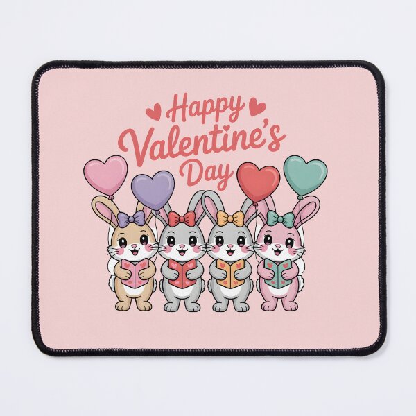 Item preview, Cute Valentine Bunnies – Happy Valentine’s Day designed and sold by Nimkaew.