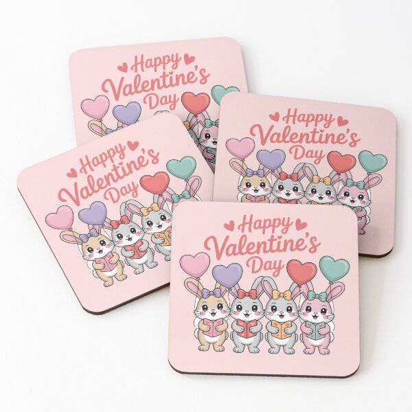 Item preview, Cute Valentine Bunnies – Happy Valentine’s Day designed and sold by Nimkaew.