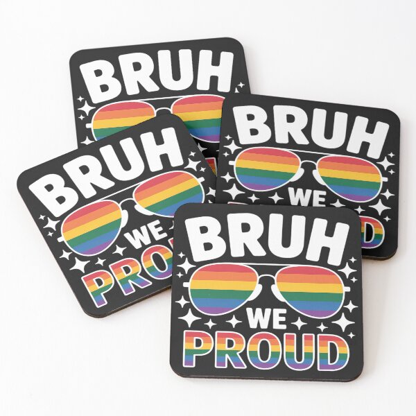 Item preview, LGBTQ Bruh We Proud Sunglasses Rainbow Flag Gay Pride Ally designed and sold by trinfhri.