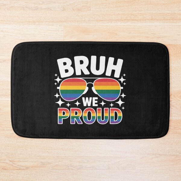Item preview, LGBTQ Bruh We Proud Sunglasses Rainbow Flag Gay Pride Ally designed and sold by trinfhri.