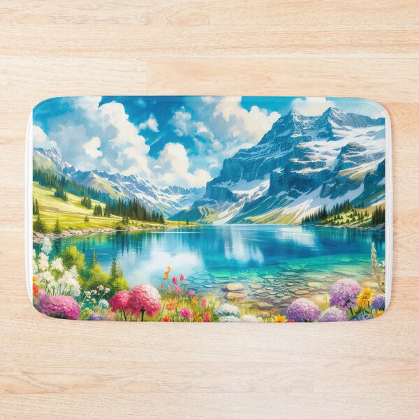 Item preview, Vibrant Mountain Lake Scene designed and sold by paulrommer.