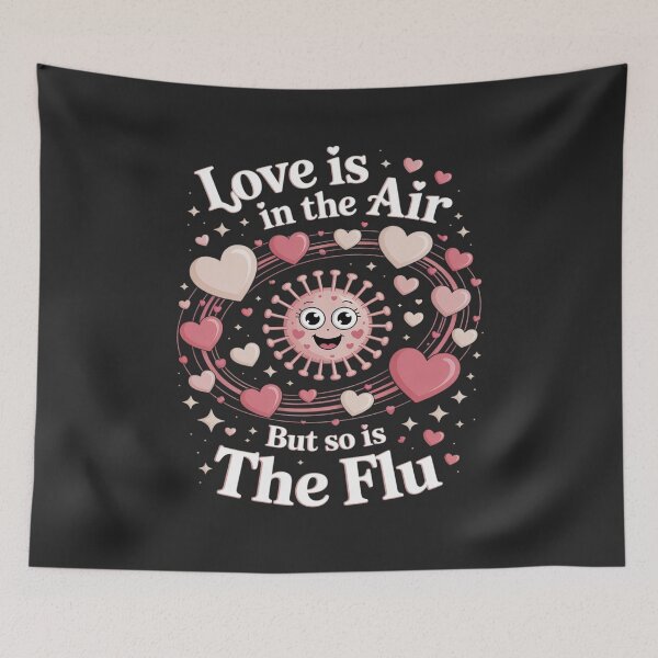 Item preview, Love is in the air but so is the flu funny valentine Nurse designed and sold by trinfhri.