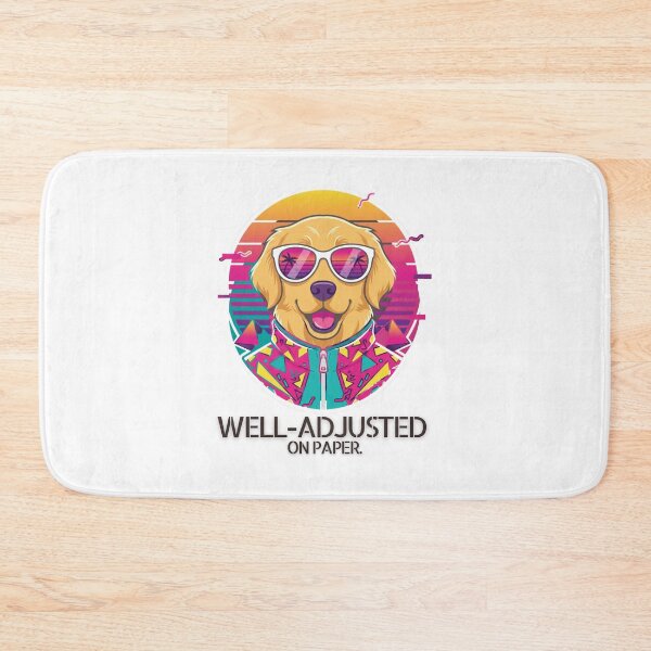Item preview, Well Adjusted on Paper. Golden Retriever. Retro 90s. designed and sold by Everything Golden Co..